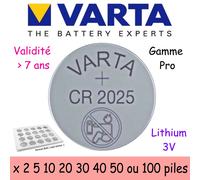 Pile bouton Varta CR2025Bli1 3,0 V/157 mAh/lithium CR 2025 (VE1)