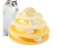 Pile Whisker Glide - Spin De Conception De Crème Glacée, Jouet De Jeu De Plateau À Trois Niveaux | Jouet D'enrichissement À Balle Roulante Intérieure Pour Les Chats Curieux, Tour De Stimulation Amusan
