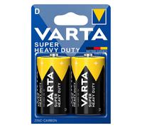 Pile zinc-carbone VARTA SHD D R20 épaisse - radio-réveil 2 pièces.