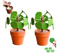 Pilea Food Picker - 12 Options de Repas, Le décideur du dîner de l'usine de l'argent Chinois, décideur de dîner imprimé en 3D avec Casserole en Argent, décision Alimentaire (2 Set)