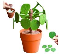Pilea Food Picker - 12 Options de Repas, Le décideur du dîner de l'usine de l'argent Chinois, décideur de dîner imprimé en 3D avec Casserole en Argent, décision Alimentaire (1 Set)