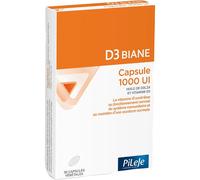 PiLeJe Complément alimentaire D3 Biane 1000 UI - Capsules marines - 30 capsules