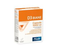 PiLeJe Complément alimentaire D3 Biane 1000 UI - Capsules marines - 30 capsules