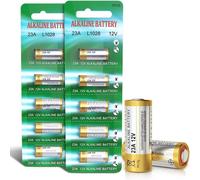 Piles 23A 12V A23 12 Volts Alkaline Batterie A23S MN21/23 L1028 V23GA LRV08 8LR932,Lot of 10, sans Mercure, Haute Performance [3 Ans Garantie]