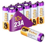 Piles 23A 12v - MN21 - Lot de 10 | GP Extra | Batteries Alcalines 23A, A23, 23AE, MN21, V23GA - Longue durée, puissantes