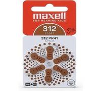 Piles 312 auditives 1.45V 180mAh BL6 MAXELL Multicolore