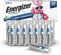 Piles AA au lithium Energizer (24 piles au total) les plus durables au monde, piles AA jetables et durables au lithium