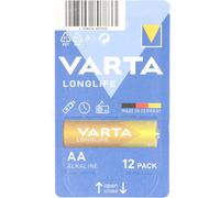 Piles AA, Lot De 12, Longlife, Alcalines, 1,5V, Adaptées Aux Télécommandes, Réve