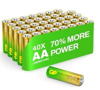 Piles AA - Lot de 40 Piles | GP Ultra | Batteries Alcalines AA LR6 1,5v - Longue durée et puissantes