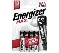 Energizer Piles alcalines Max AAA (LR03) – Lot de 4