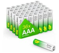 Piles AAA - Lot de 36 Piles | GP Extra | Batteries Alcalines AAA LR3 1,5v|Longue durée, très puissantes, utilisation quotidienne