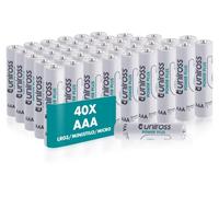 Piles AAA LR03 Alcalines 1,5 V - Lot de 40 - 7 Ans de Conservation
