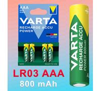 Piles AAA Rechargeable VARTA LR03 AA LR06 Ni-mh Ready2Use Accu prêt à l'emploi