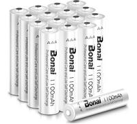 Piles AAA Rechargeables 16pc,1100mAh 1.2V Ni-MH,Haute Performance Anti-Fuite,1200 Cycles,Faible Auto-décharge,Pack Économique