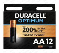 12 Piles Alcalines AA / LR6 Duracell Optimum