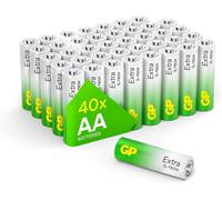 Piles Alcalines AA - Lot de 40 Piles Extra Batteries Alcalines AA LR6 1,5V Longue Durée, idéales pour Appareils Électroniques, Jouets, Télécommandes, Claviers Technologie Anti-fuites