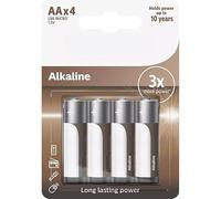 Piles alcalines AA/LR6, présentation de 4 pièces, parfaites pour répondre aux Besoins énergétiques des appareils à Haute consommation, offrant des Performances et Une durabilité exceptionnelles.