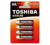 Piles Alcalines AA - Toshiba - LR6GCA - Haute Qualité - Longue Durée - Blister de 4