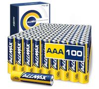 Piles Alcalines Allmax AAA Micro (LR03) à Puissance maximale (100 pièces) - Durée de Vie Ultra Longue : 10 Ans, étanche, adaptée aux appareils - alimentée par la Technologie EnergyCircle (1,5 V).