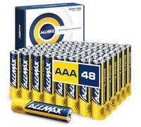 Piles Alcalines Allmax AAA Micro (LR03) à Puissance maximale (48 pièces) - Durée de Vie Ultra Longue : 10 Ans, étanche, adaptée aux appareils - alimentée par la Technologie EnergyCircle (1,5 V).