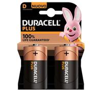 Piles alcalines D Plus 100%, 1,5V LR20 MN1300, lot de 2 piles