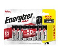 Piles Alcalines Energizer Max AA/LR6, pack de 12