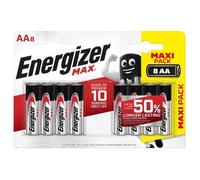 Piles Alcalines Energizer Max AA/LR6. pack de 8