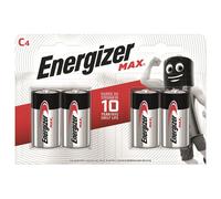 Piles Alcalines Energizer MAX C 4 Pièces 1,5V Durée Longue ENG6565