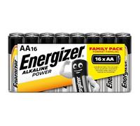 Piles Alcalines Energizer Power AA/LR6, pack de 16