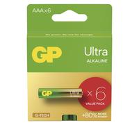 Piles alcalines GP ULTRA AAA (LR03)- 6 pièces