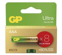 Piles alcalines GP Ultra AAA (LR03), 8 pièces, B02138