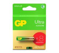 Piles alcalines GP Ultra AAA LR03 paquet de 8