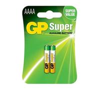 Piles alcalines jetables GP SUPER ALKALINE AAAA / LR61, 1,5 V, lot de 2, 151023