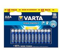 Piles alcalines micro aAA varta-high energy cymbale (pile)-lot de 10