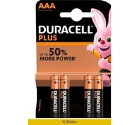 Piles Alcalines Ministilo AAA Duracell Plus 100% Life 1,5V MN2400 Pz.4X10