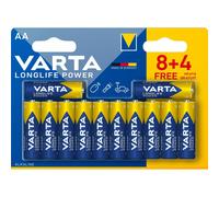 Piles Alcalines Varta Longlife Power AA 1,5 V [12 Unités]