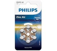 Piles auditives - PHILIPS - ZA312-PR41 - Zinc Air - 1,4 V - 160 mAh - Pack de 6