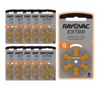 Piles Auditives Rayovac taille 13 Lot de 10 plaquettes soit 60 piles