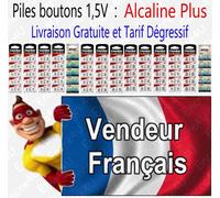 Piles/Battery boutons Alcaline 1,5V AG5 LR48 LR754 393 2 10 20 50 AG3 AG10 AG13