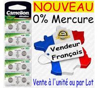 Camelion Piles AG3/LR41/392/384/192/LR736 alcalines 1,5 V - Lot de 10