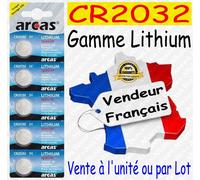 Arcas 13705032 Pile Bouton au Lithium (CR2032, DL2032, Lot de 5 sous Blister)