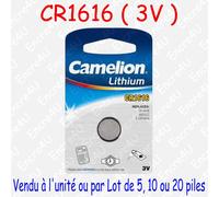 Camelion Piles CR1616 3V Lithium – Lot de 5