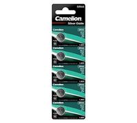 Piles bouton oxyde d'argent 1,55V - 5 pièces - SR44 / SG13