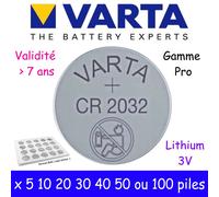 Pile CR2032 Varta Bouton Lithium 3V