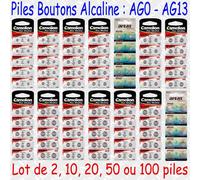 Piles boutons Alcaline 1,5V Camelion : LR41 LR43 LR44 LR45 LR48 LR54 LR55 … LR69