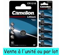 5 Piles CR1216 / 5034LC Camelion Bouton Lithium 3V