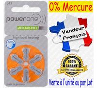 6 Piles Auditives p13 Power One Zinc-Air