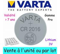 Pile CR2016 Varta Bouton Lithium 3V