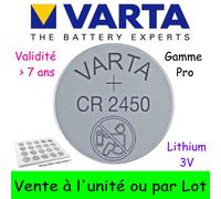 Pile CR2450 Varta Bouton Lithium 3V
