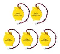 Piles CMOS CR2032 3V - Lot de 5 pour Carte Mère BIOS - 2 Fils avec Connecteur Molex